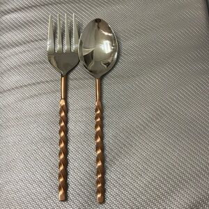Rose Gold Salad Servers
